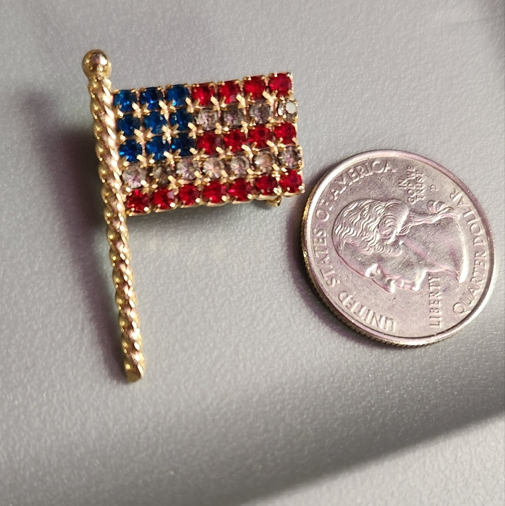 10/$20 Patriotic Flag Brooch Pin